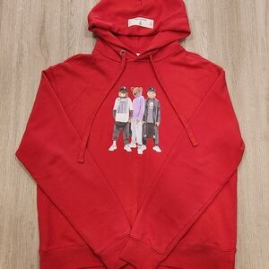 Diegoventurino Red Hoodie with Graphic Design